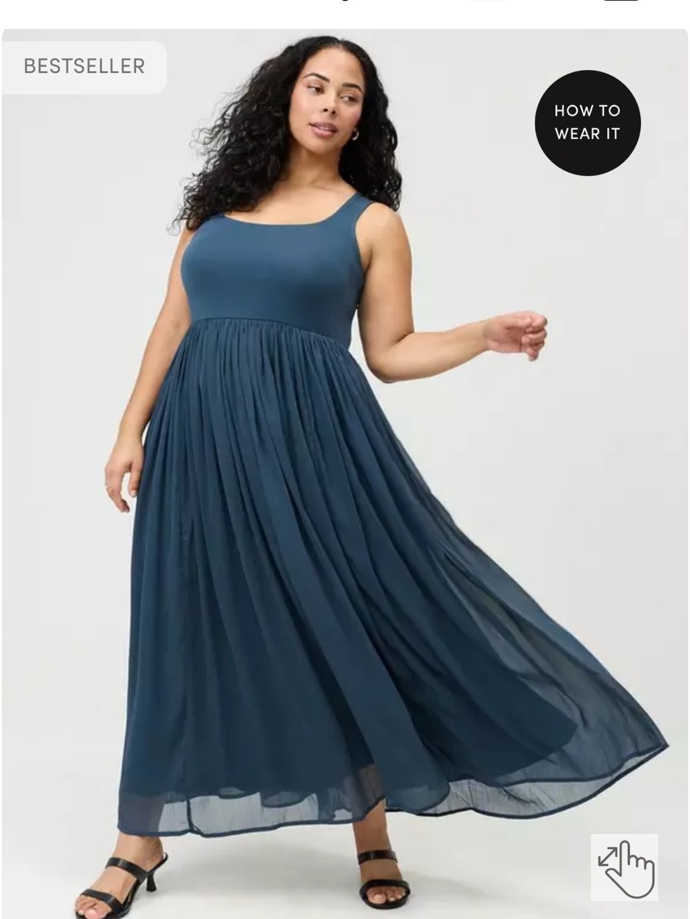 Torrid textured chiffon maxi dress